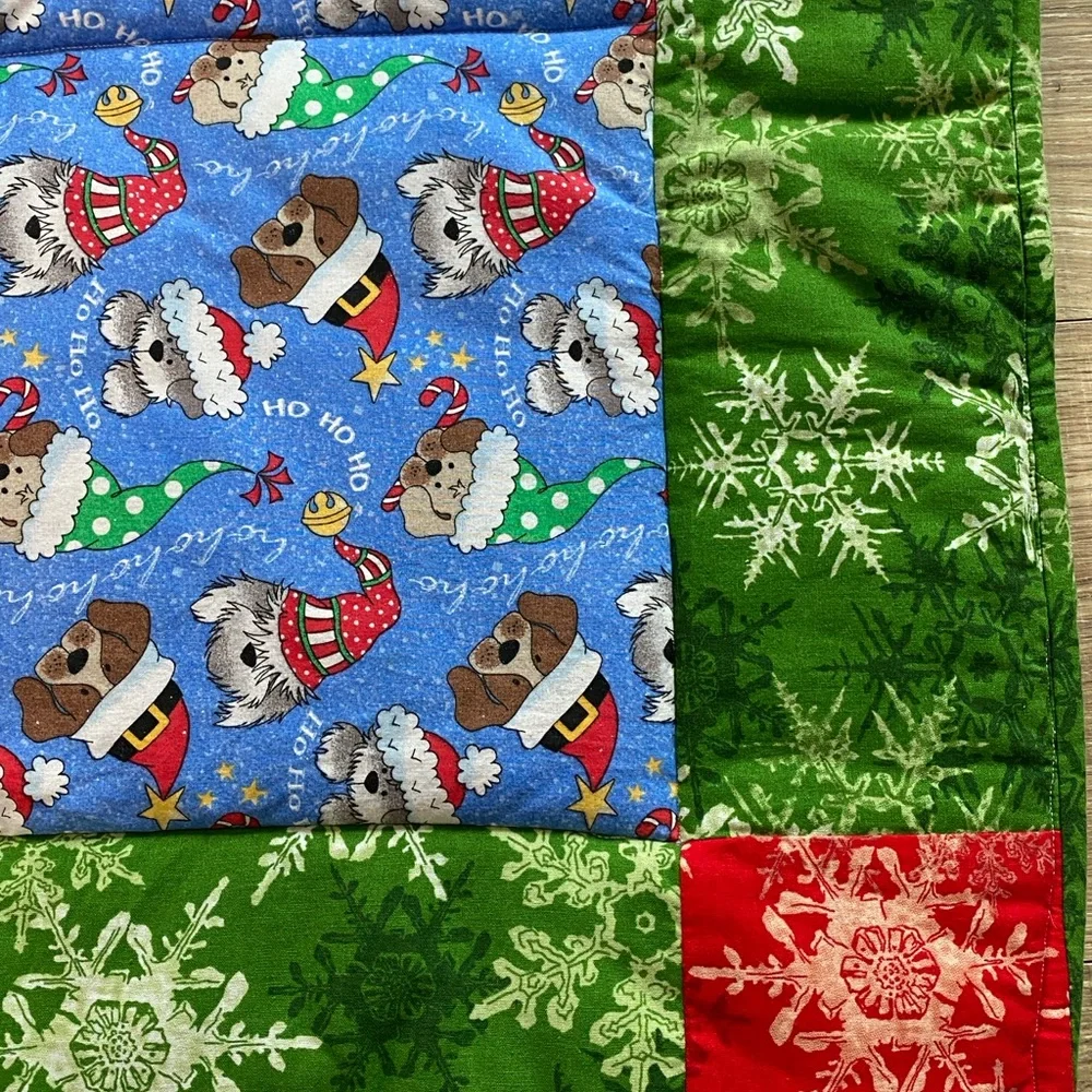 Christmas Festive Blue Dog Blanket